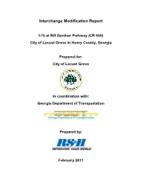 Interchange Modification Report