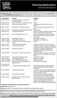 Planning Applications
