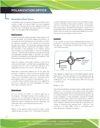 Polarization Optics
