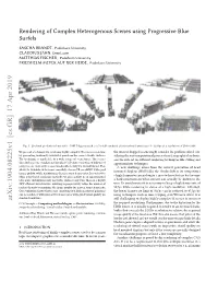 Rendering of Complex Heterogenous Scenes Using Progressive Blue Surfels