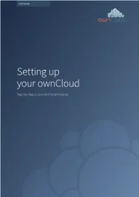 Setting up Your Owncloud