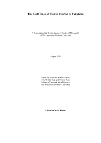 The Fault Lines of Violent Conflict in Tajikistan