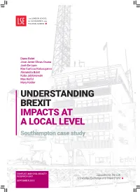 UNDERSTANDING BREXIT IMPACTS at a LOCAL LEVEL Southampton Case Study