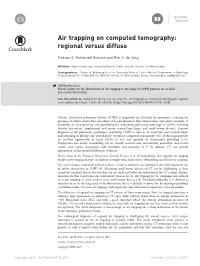 Air Trapping on Computed Tomography: Regional Versus Diffuse