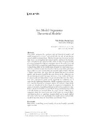 Are Model Organisms Theoretical Models?