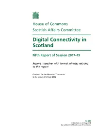 Digital Connectivity in Scotland