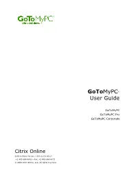 Gotomypc® User Guide