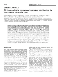 Phylogenetically Conserved Resource Partitioning in the Coastal Microbial Loop
