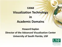 Visualization Technology in Academic Domains