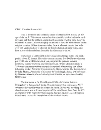 CS101 Creation Science 101