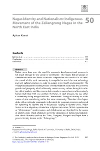 Indigenous Movement of the Zeliangrong Nagas in the North