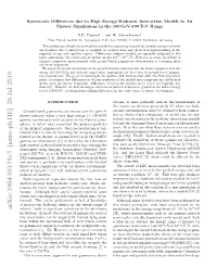Systematic Differences Due to High Energy Hadronic Interaction Models