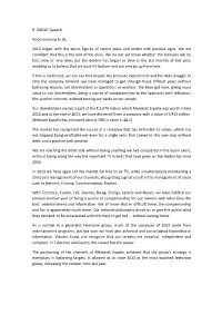 9. VASILE: Speech. Good Morning to All, 2013 Began with the Worst