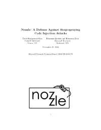 A Defense Against Heap-Spraying Code Injection Attacks