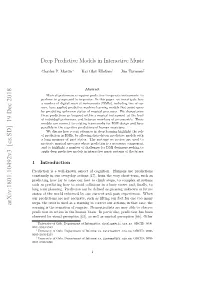 Deep Predictive Models in Interactive Music