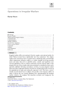 Operations in Irregular Warfare