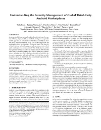 Understanding the Security Management of Global Third-Party Android Marketplaces