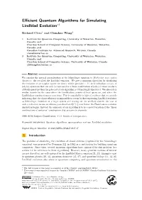 Efficient Quantum Algorithms for Simulating Lindblad Evolution