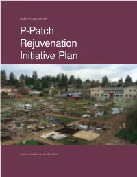 P&gt;Patch Rejuvenation Initiative Plan