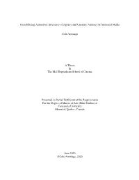 Structures of Agency and Uncanny Animacy in Animated Media