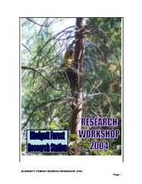 BLODGETT FOREST RESERCH WORKSHOP 2004 Page 1 University of California, Berkeley College of Natural Resources Center for Forestry