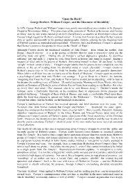 George Herbert, William Cowper, and the Discourse of Dis/Ability1