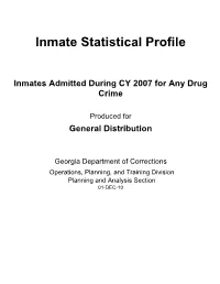 Inmate Statistical Profile