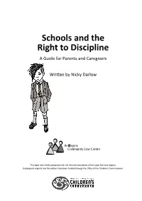 Schools and the Right to Discipline Is a Guide
