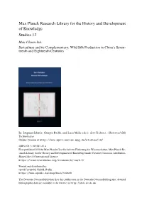 Sericulture and Its Complementary: Wild Silk Production in China's Seventeenth and Eighteenth Centuries