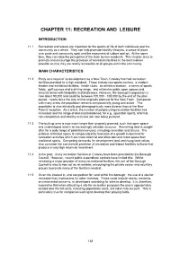 Chapter 11: Recreation and Leisure