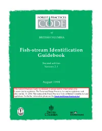 Fish-Stream Identification Guidebook