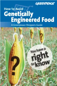 How to Avoid Genetically Engineered Food