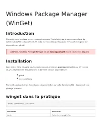 Windows Package Manager (Winget)