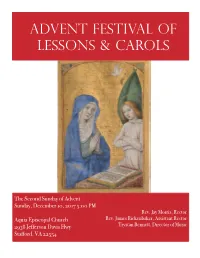 Advent Festival of Lessons & Carols