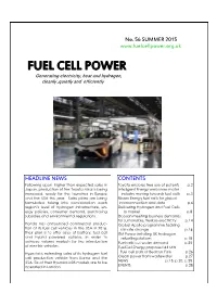 FUEL CELL POWER Generating Electricity, Heat and Hydrogen, Cleanly ,Quietly and Efficiently