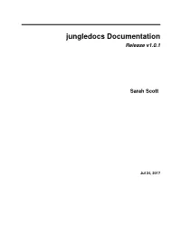 Jungledocs Documentation Release V1.0.1