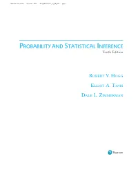 PROBABILITY and STATISTICAL INFERENCE Tenth Edition