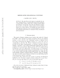 Residuated Relational Systems We Begin by Introducing the Central Notion That Will Be Used Through- out the Paper