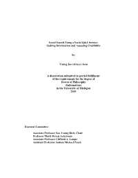 Social Search Using a Social Q&A Service