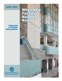 What New Faculty Need to Know