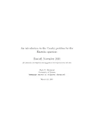 An Introduction to the Cauchy Problem for the Einstein Equations Roscoff