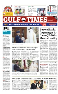 Barwa Bank, Ibq Merger to Form Qr80bn Shariah Entity