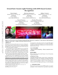 Dronepaint: Swarm Light Painting with DNN-Based Gesture Recognition