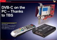 DVB-C on the PC – Thanks to TBS