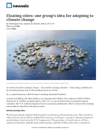 Floating Cities: One Group's Idea for Adapting to Climate Change by Washington Post, Adapted by Newsela Staff on 04.10.19 Word Count 909 Level 1060L