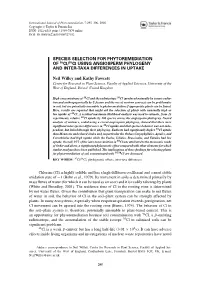 SPECIES SELECTION for PHYTOREMEDIATION of 36Cl/35Cl USING ANGIOSPERM PHYLOGENY and INTER-TAXA DIFFERENCES in UPTAKE