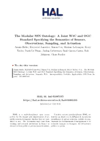The Modular SSN Ontology