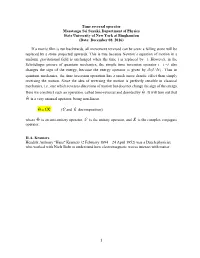 Time Reversal I Operator