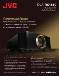 DLA-RS4810 3D Enabled D-ILA Media Room Projector