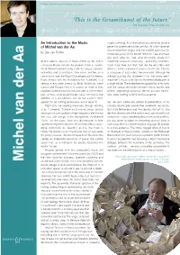 Michel Van Der Aa Appears Tobenothingparticularlyradicalaboutit